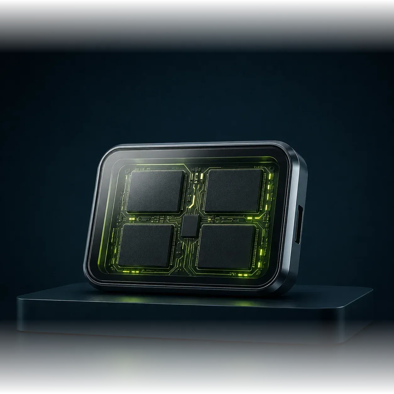 Storage diagnostic object with green memory chips.
